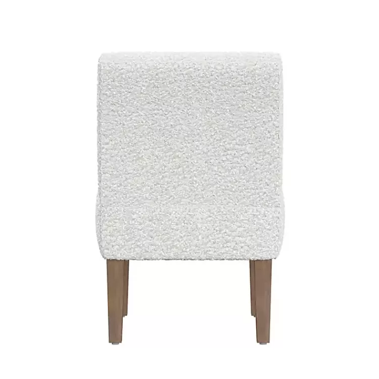 white_boucle_slipper_accent_chair_8.webp Boucle Slipper Accent Chair>Kirklands Home Clearance