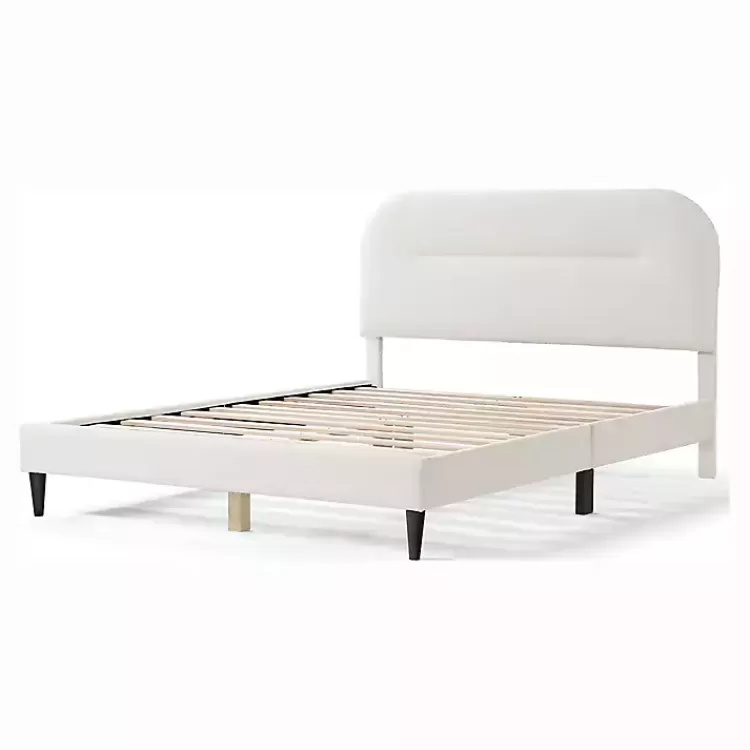 Boucle Upholstered Sara Queen Bed>Kirklands Home Clearance
