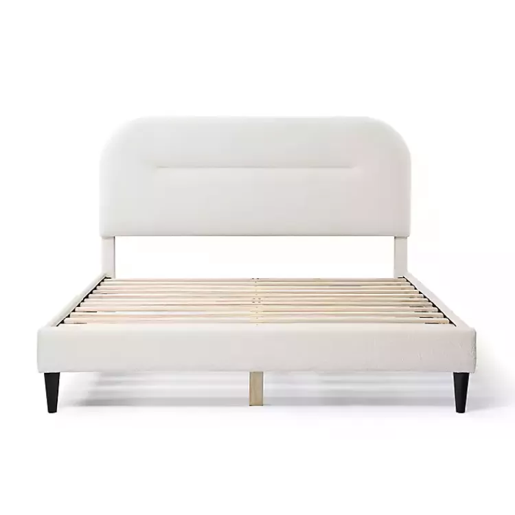 Boucle Upholstered Sara Queen Bed>Kirklands Home Clearance