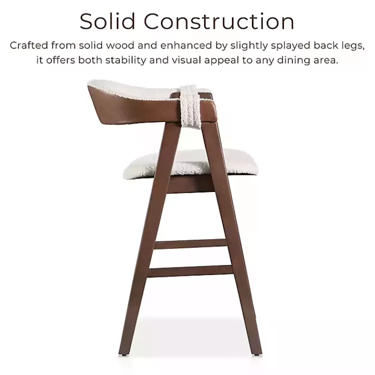 white_boucle_wood_penny_counter_stools_set_of__6.webp Boucle Wood Penny Counter Stools, Set of 2>Kirklands Home Outlet
