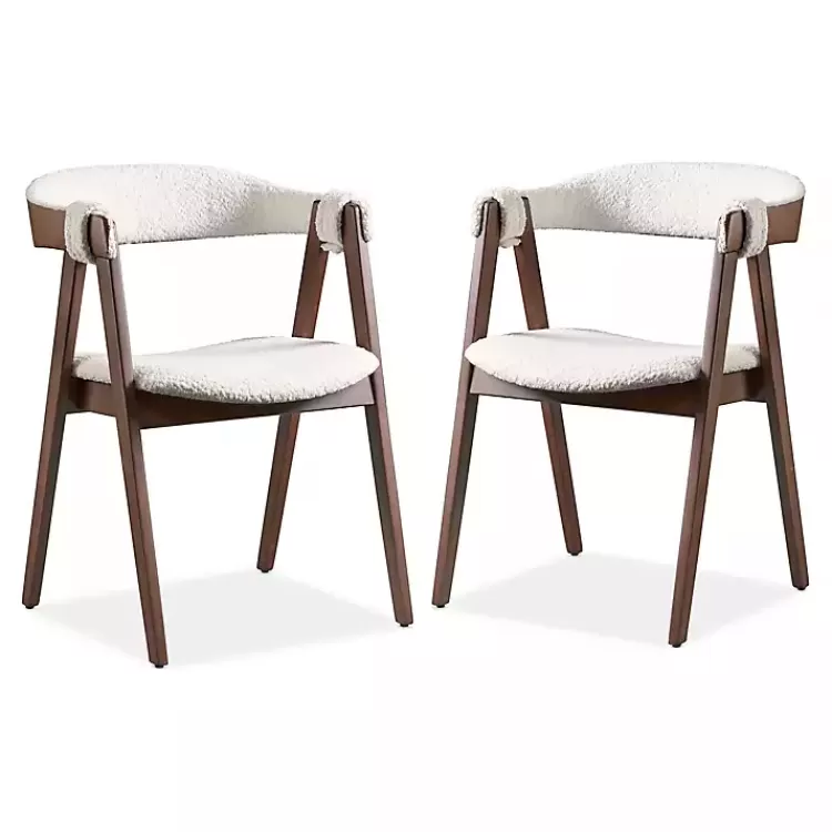Boucle Wood Penny Dining Chairs, Set of 2>Kirklands Home Flash Sale