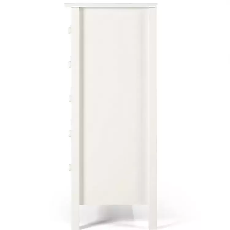 white_brazilian_pine_wood_drawer_chest_4.webp Brazilian Pine Wood 5-Drawer Chest>Kirklands Home Clearance