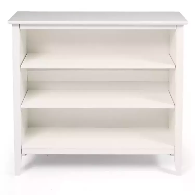 white_brazilian_pine_wood_short_bookshelf_2.webp Brazilian Pine Wood Short Bookshelf>Kirklands Home Store