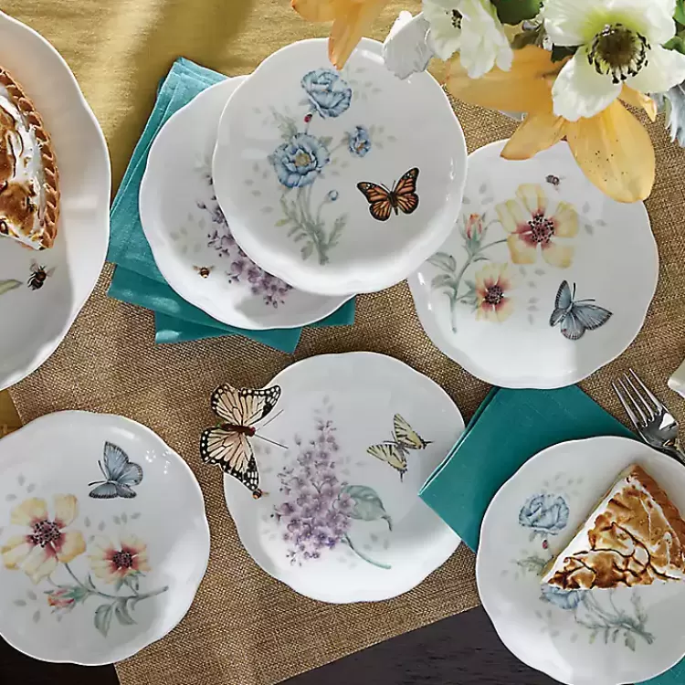White Butterfly Meadow Appetizer Plates, Set of 6>Kirklands Home Best