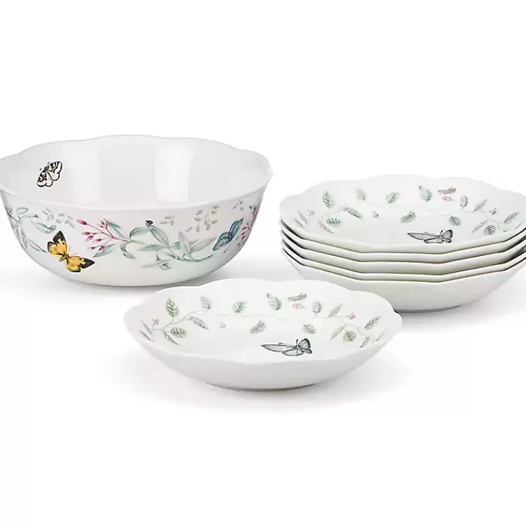 White Butterfly Meadow 7-pc. Bowl Set>Kirklands Home Best
