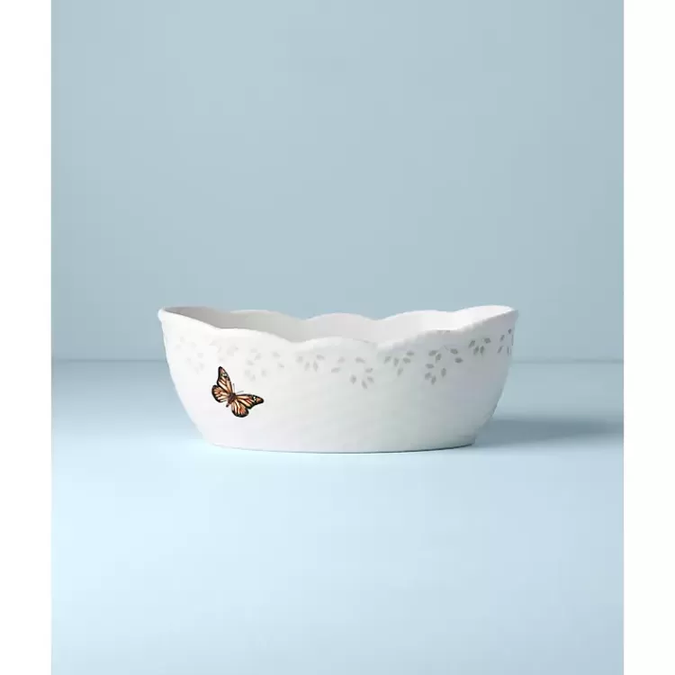 white_butterfly_meadow_porcelain_bread_basket_2.webp White Butterfly Meadow Porcelain Bread Basket>Kirklands Home Best