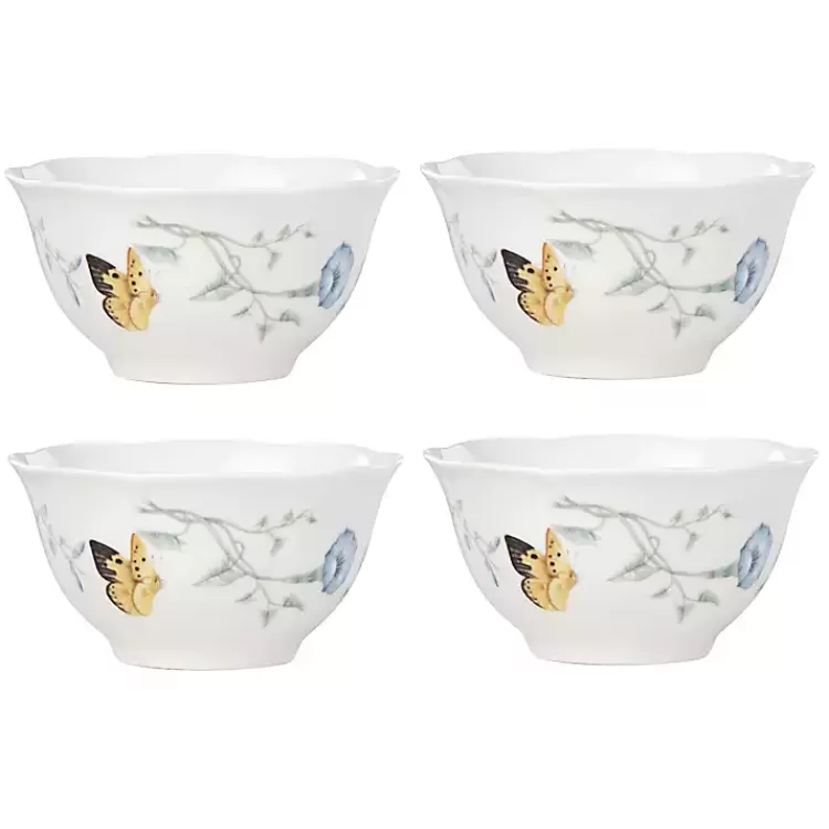 White Butterfly Meadow Rice Bowls, Set of 4>Kirklands Home Outlet