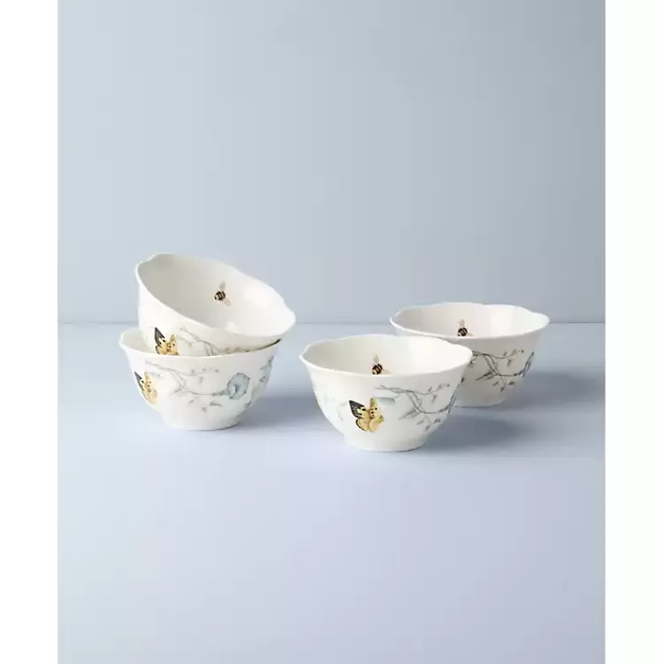 White Butterfly Meadow Rice Bowls, Set of 4>Kirklands Home Outlet