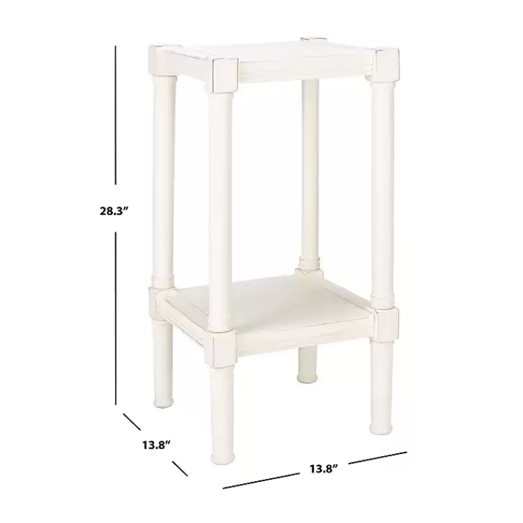 white_carved_pinewood_farmhouse_accent_table_6.webp Carved Pinewood Farmhouse Accent Table>Kirklands Home Online