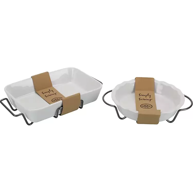 Ceramic Baker and Pie Dish Set with Racks>Kirklands Home Hot