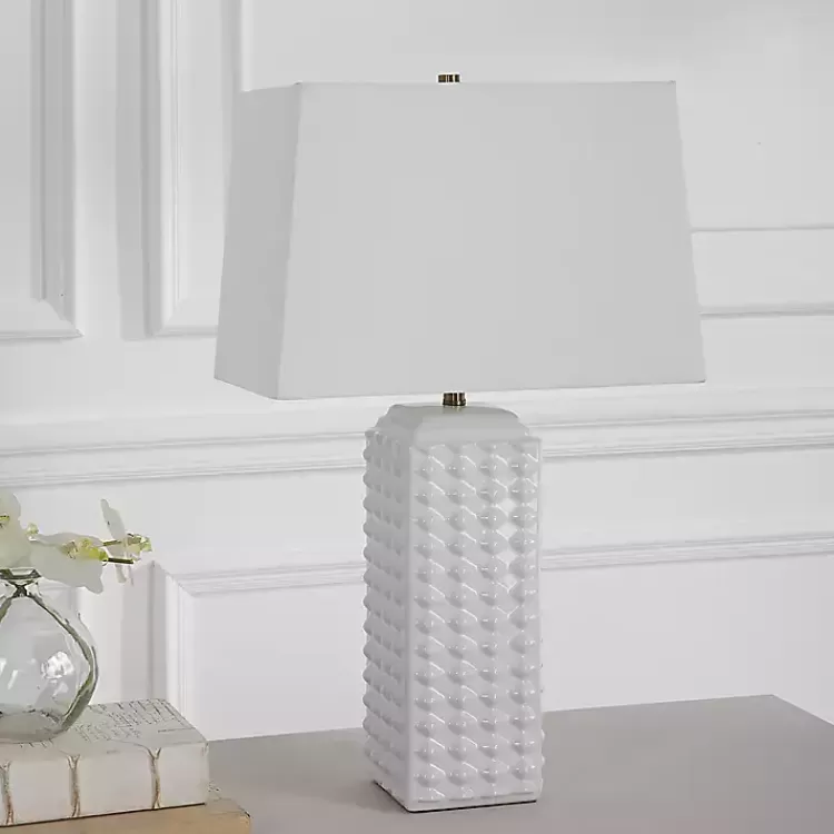 Ceramic Diamond Textured Table Lamp>Kirklands Home Best