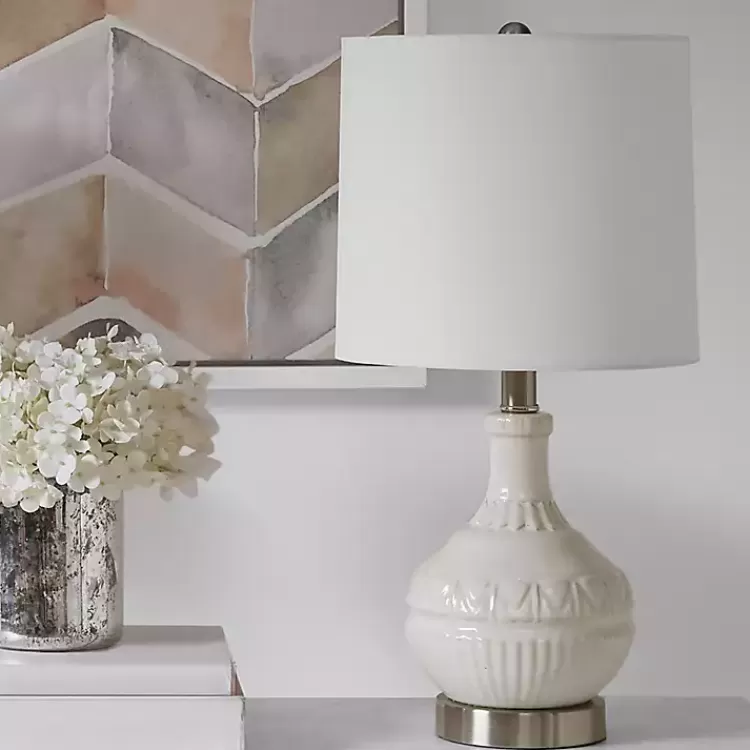 Ceramic Embossed Table Lamp>Kirklands Home Flash Sale