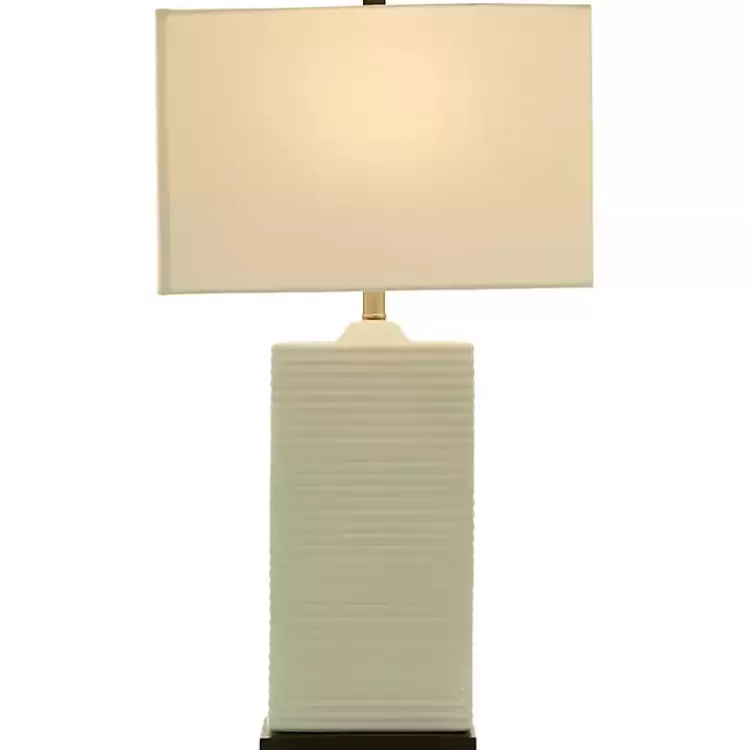 Ceramic Fluted Rectangular Table Lamp>Kirklands Home Cheap