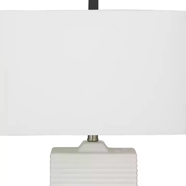 white_ceramic_fluted_rectangular_table_lamp_2.webp Ceramic Fluted Rectangular Table Lamp>Kirklands Home Cheap