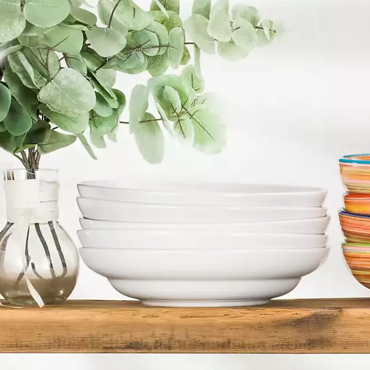 white_ceramic_pasta_bowls_set_of__3.webp Ceramic Pasta Bowls, Set of 4>Kirklands Home Shop