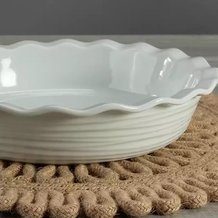 white_ceramic_scalloped_pie_dish_2.webp Ceramic Scalloped Pie Dish>Kirklands Home Shop