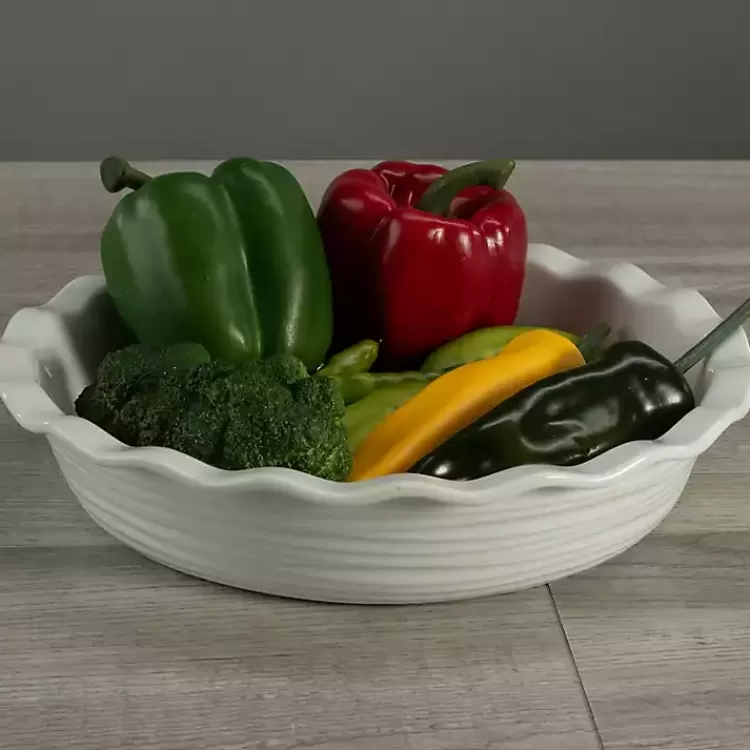 white_ceramic_scalloped_pie_dish_4.webp Ceramic Scalloped Pie Dish>Kirklands Home Shop