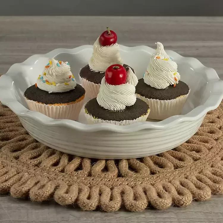 white_ceramic_scalloped_pie_dish_6.webp Ceramic Scalloped Pie Dish>Kirklands Home Shop
