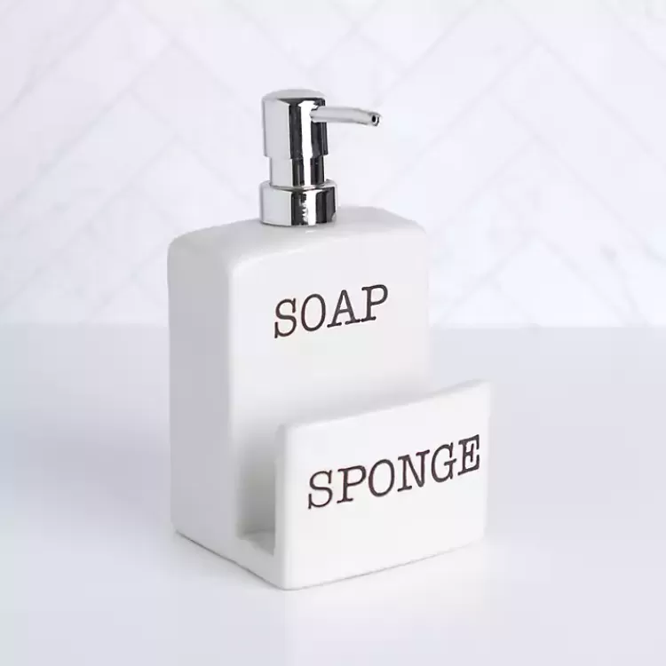 Ceramic Soap Pump & Sponger Holder>Kirklands Home Online