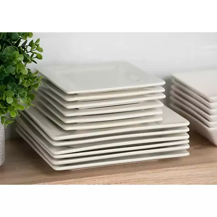 white_ceramic_square_pc_dinnerware_set_8.webp Ceramic Square 40-pc. Dinnerware Set>Kirklands Home Discount