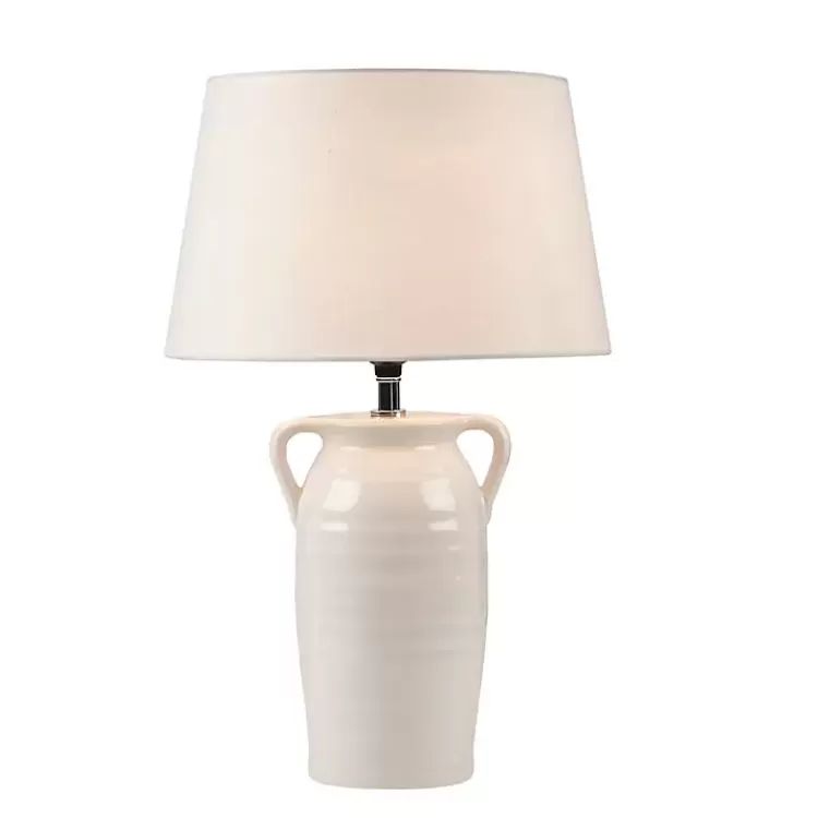 white_ceramic_table_lamp_with_handles_3.webp Ceramic Table Lamp with Handles>Kirklands Home Outlet