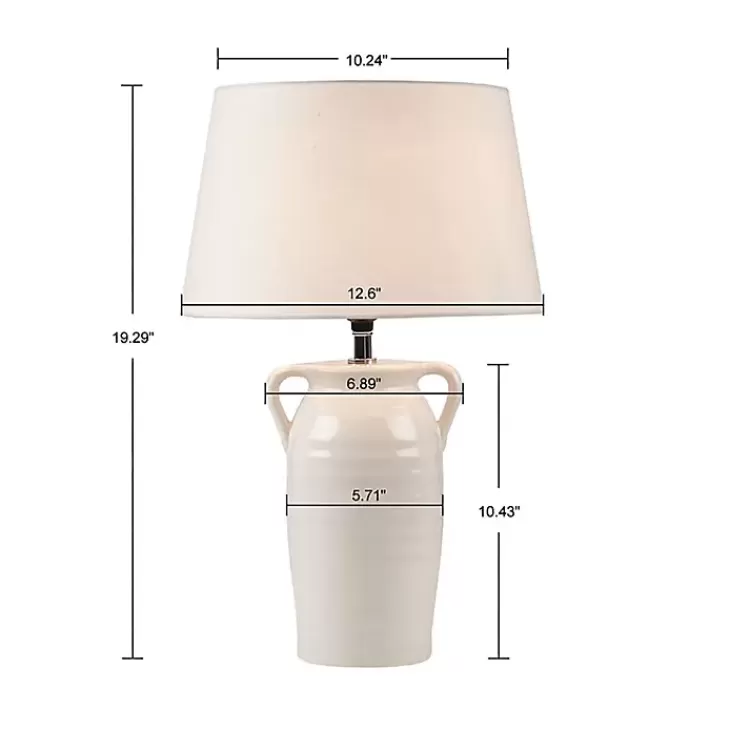 white_ceramic_table_lamp_with_handles_6.webp Ceramic Table Lamp with Handles>Kirklands Home Outlet