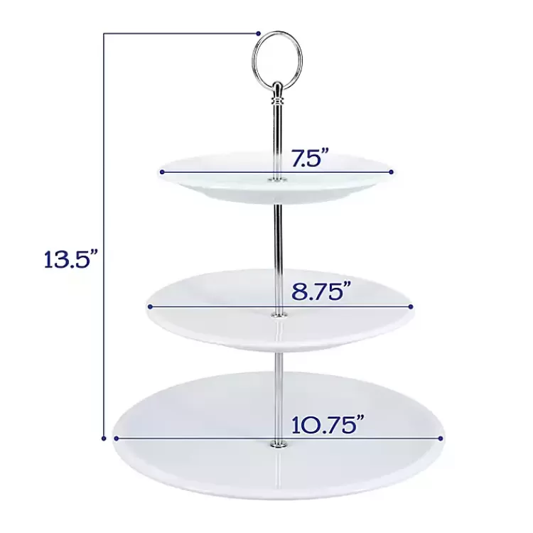 Ceramic 3-Tier Serving Stand>Kirklands Home Discount