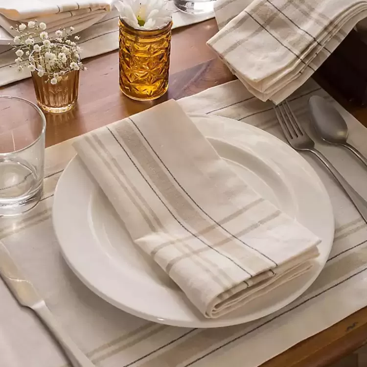Chambray French Stripe Napkins, Set of 6>Kirklands Home Online
