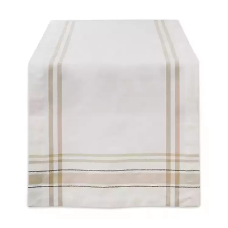 Chambray French Stripe Table Runner, 72 in.>Kirklands Home Best Sale