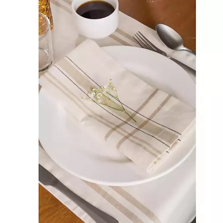 white_chambray_french_stripe_table_runner__in_2.webp Chambray French Stripe Table Runner, 72 in.>Kirklands Home Best Sale