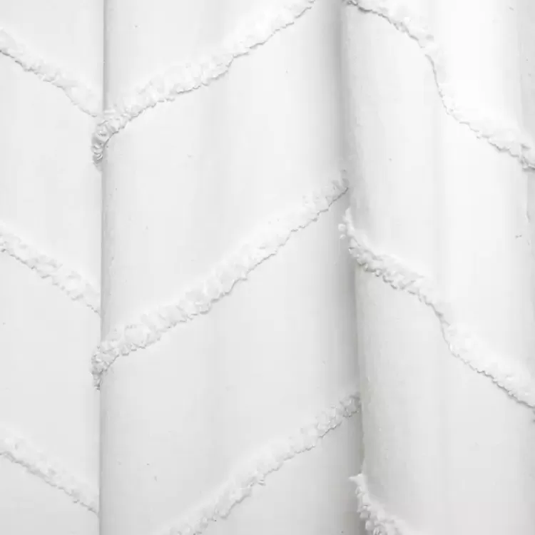 white_chenille_chevron_curtain_panel_set__in_2.webp Chenille Chevron Curtain Panel Set, 84 in.>Kirklands Home Online