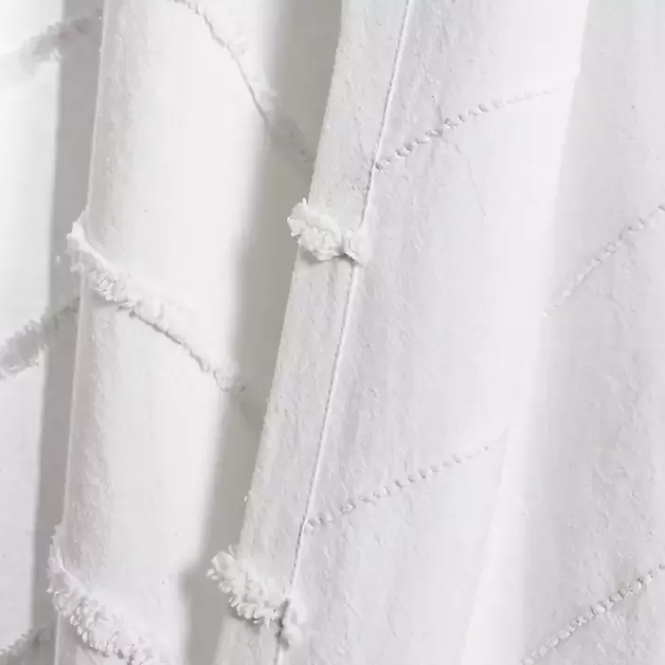 white_chenille_chevron_curtain_panel_set__in_3.webp Chenille Chevron Curtain Panel Set, 84 in.>Kirklands Home Online