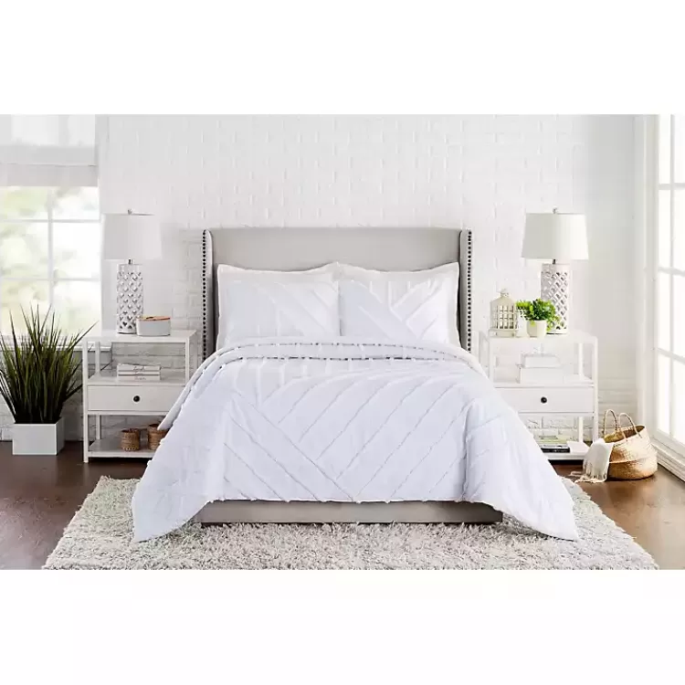 Chenille Line 3-pc. Full/Queen Comforter Set>Kirklands Home Clearance