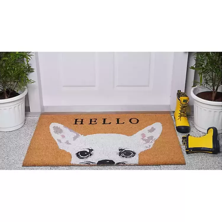 white_chihuahua_hello_doormat_2.webp Chihuahua Hello Doormat>Kirklands Home Online