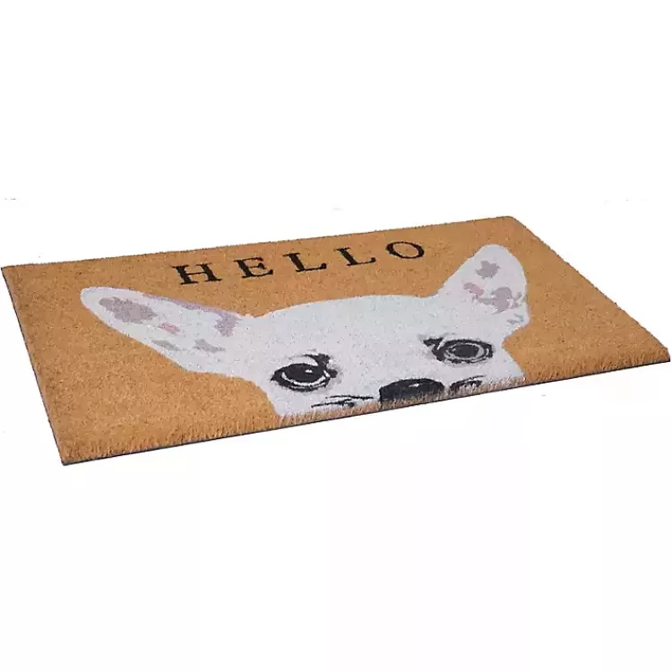 white_chihuahua_hello_doormat_4.webp Chihuahua Hello Doormat>Kirklands Home Online
