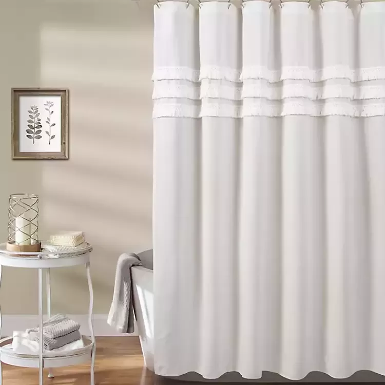 Ciel Tassel Shower Curtain>Kirklands Home Sale