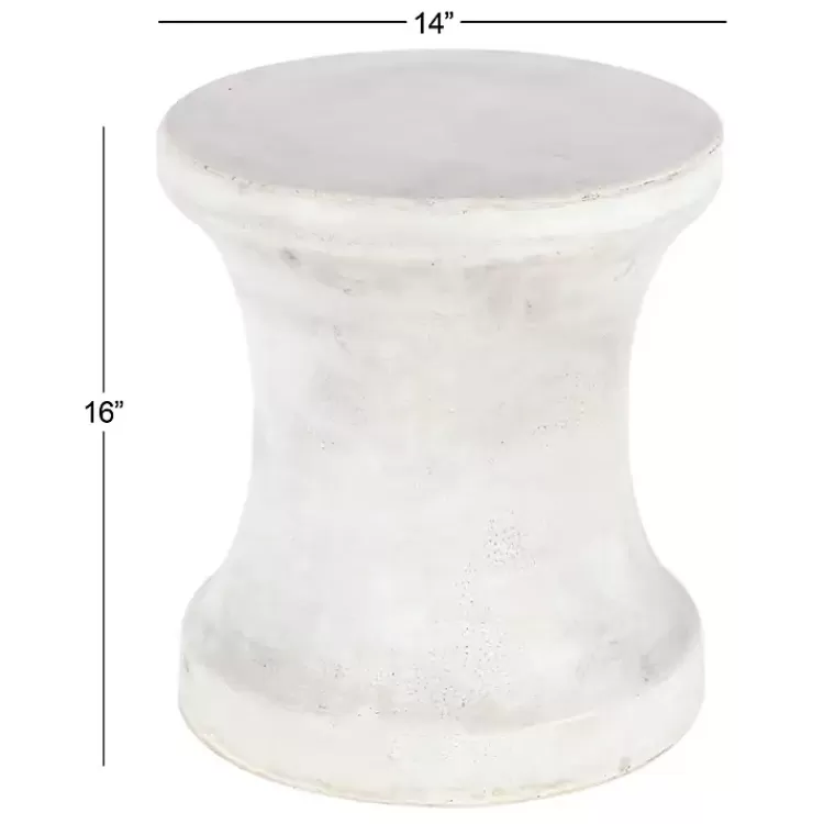 white_clay_hourglass_accent_table_4.webp Clay Hourglass Accent Table>Kirklands Home Flash Sale