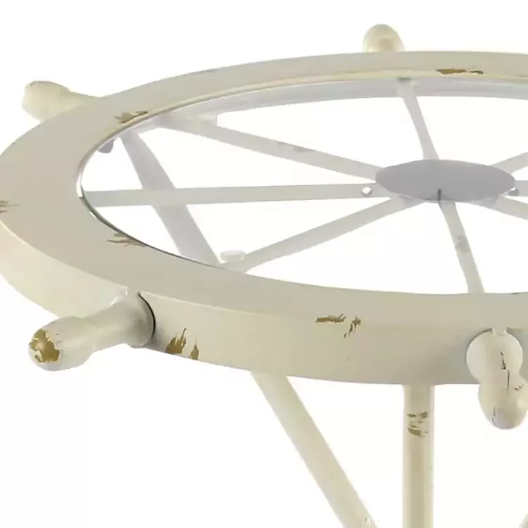 White Coastal Ship Accent Table>Kirklands Home Best Sale