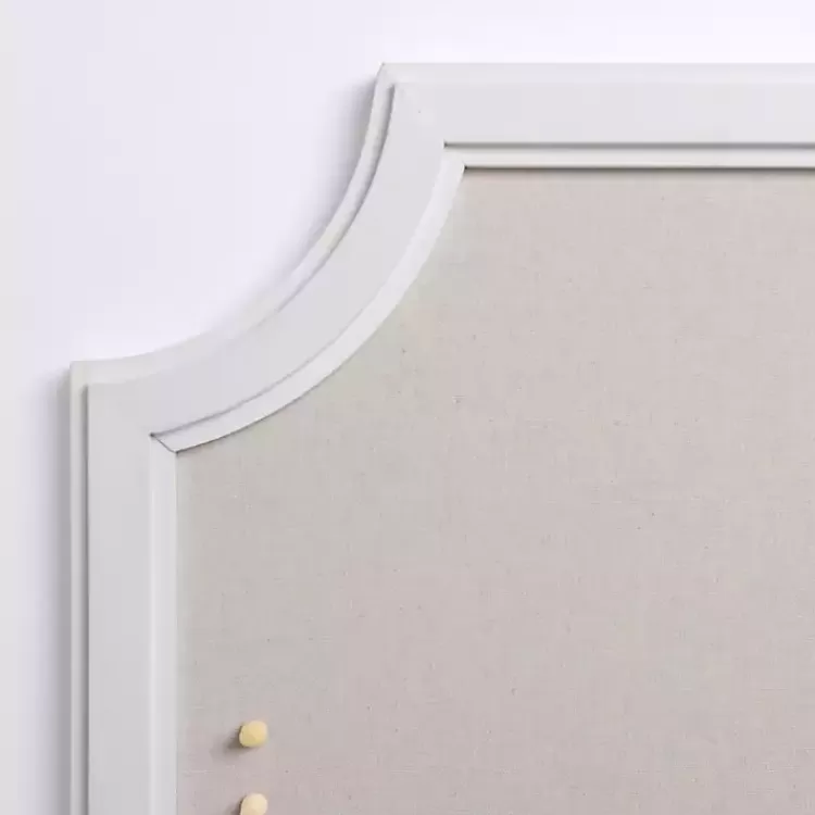 White Curved Frame Pinboard>Kirklands Home Clearance