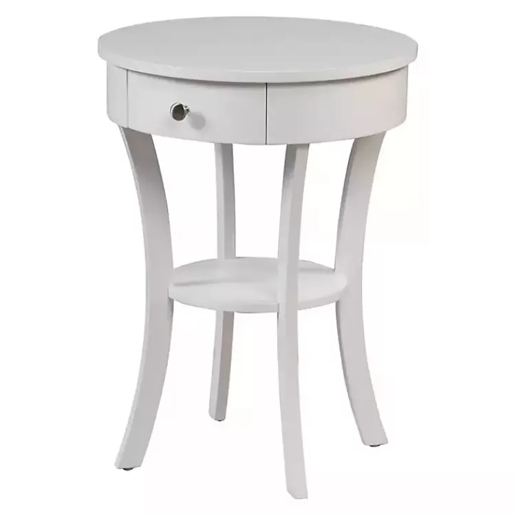 Curved Legs Round Drawer Accent Table>Kirklands Home Fashion