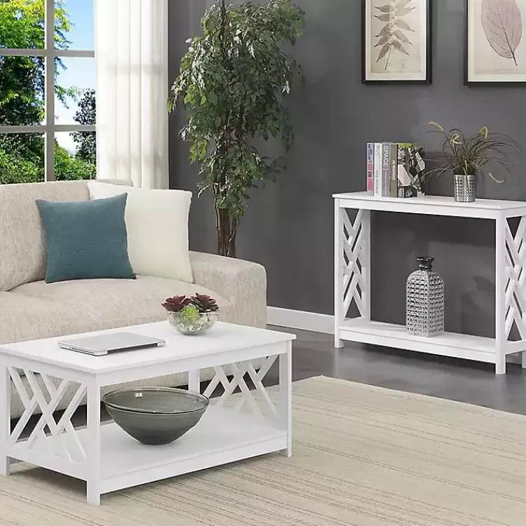 white_cutout_sides_coffee_table_5.webp Cut-Out Sides Coffee Table>Kirklands Home Cheap