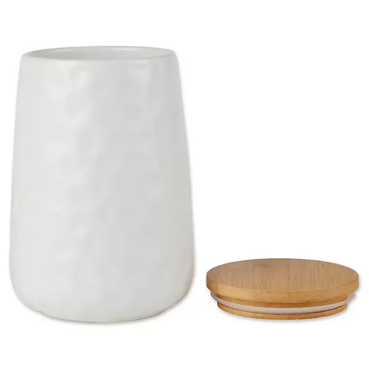 white_dimpled_bamboo_canisters_set_of__4.webp Dimpled Bamboo Canisters, Set of 2>Kirklands Home Best Sale