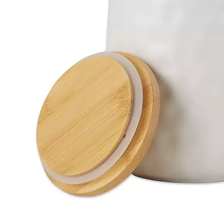 white_dimpled_bamboo_canisters_set_of__5.webp Dimpled Bamboo Canisters, Set of 2>Kirklands Home Best Sale