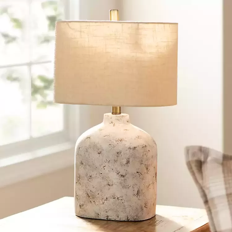 white_distressed_narrow_table_lamp_2.webp Distressed Narrow Table Lamp>Kirklands Home Clearance