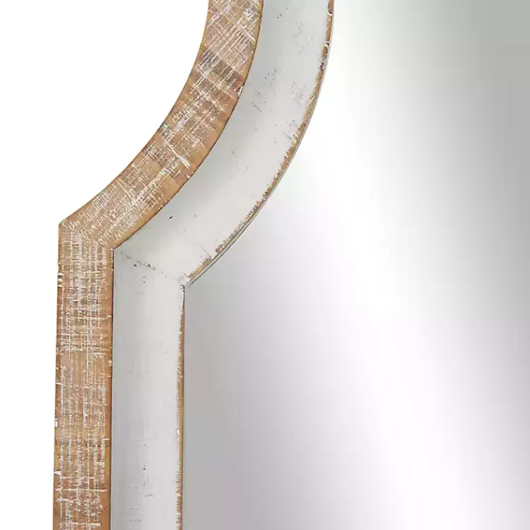 white_distressed_wood_arched_wall_mirror_2.webp White Distressed Wood Arched Wall Mirror>Kirklands Home Online