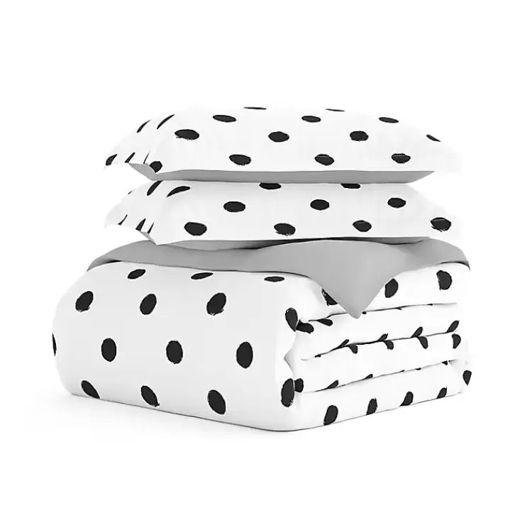 White Dotted Reversible 2-pc. Twin Duvet Cover Set>Kirklands Home Cheap