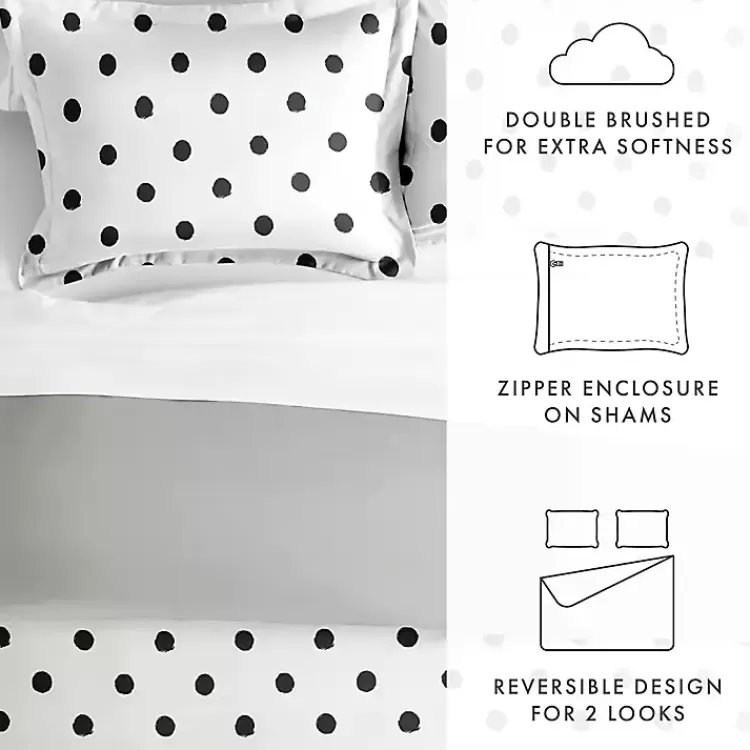 white_dotted_reversible_pc_twin_duvet_cover_set_5.webp White Dotted Reversible 2-pc. Twin Duvet Cover Set>Kirklands Home Cheap
