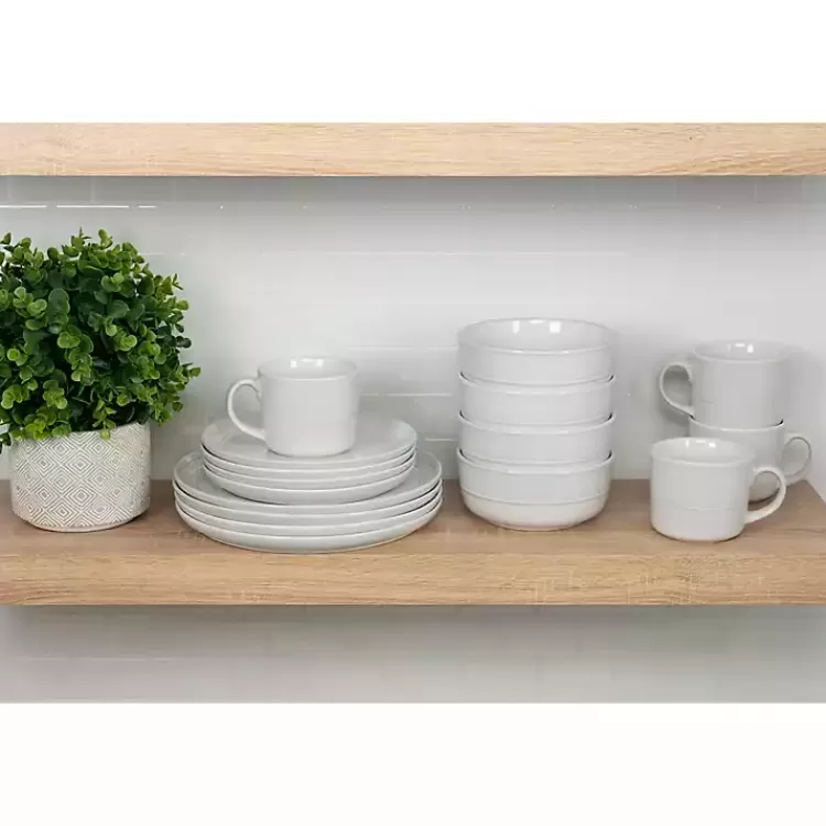 white_double_line_pc_dinnerware_set_4.webp Double Line 16-pc. Dinnerware Set>Kirklands Home Outlet