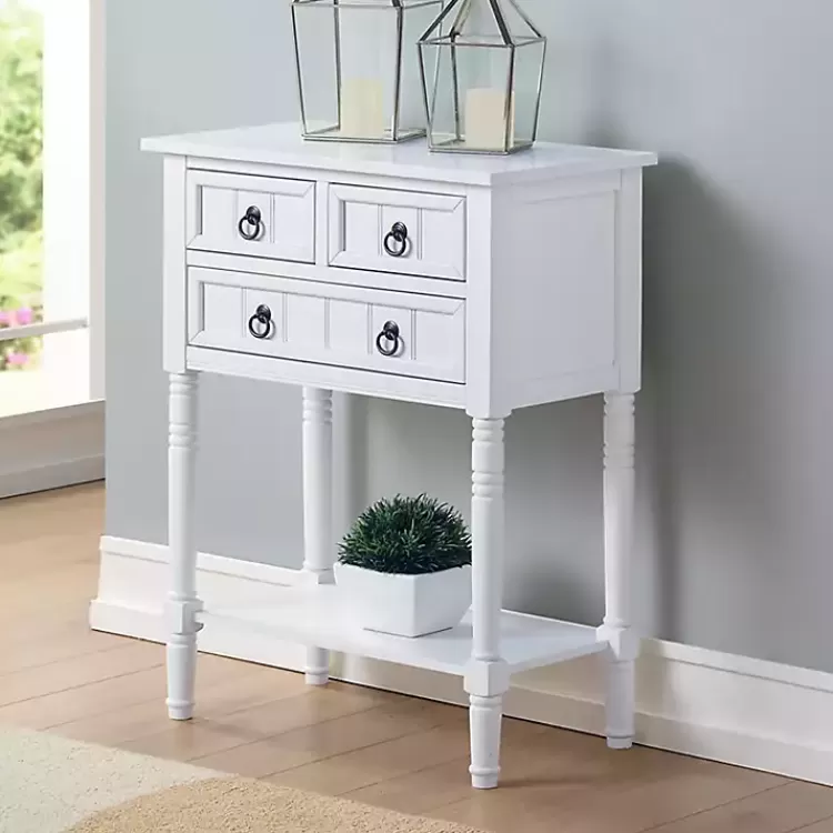 3-Drawer Turned Legs Accent Table>Kirklands Home Best Sale