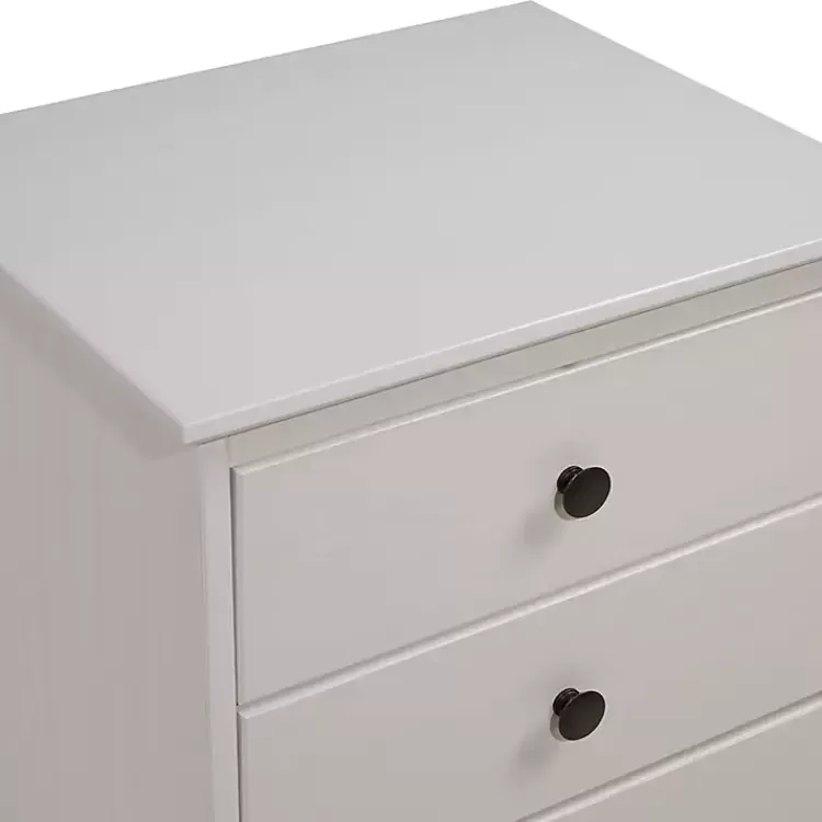 white_drawer_wood_nightstand_2.webp 3-Drawer Wood Nightstand>Kirklands Home Hot